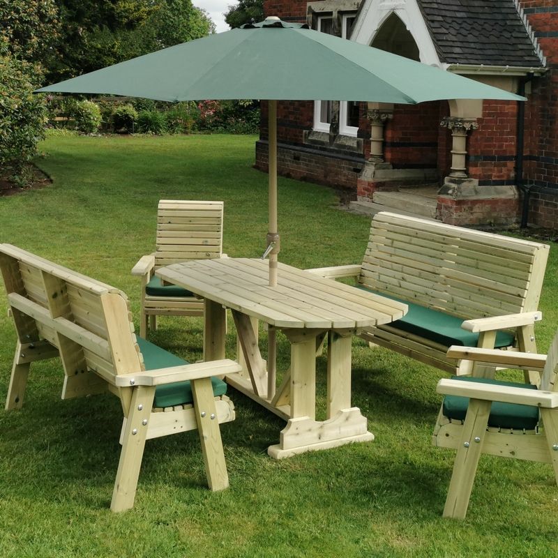 Ergo Garden Patio Dining Set by Churnet Valley - 8 Seats