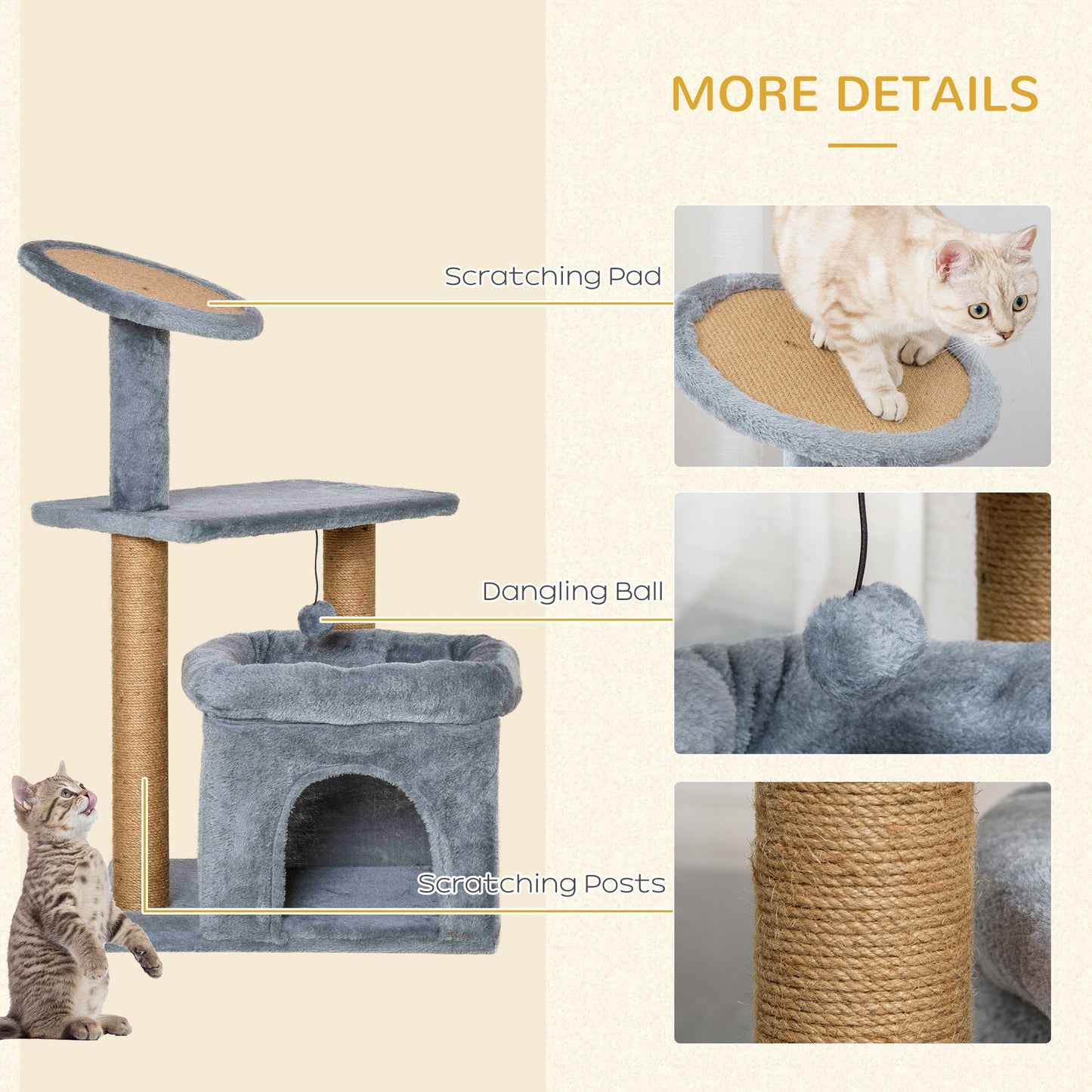 PawHut Cat Tree Tower for Indoor Cats