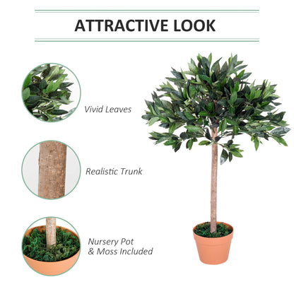 3ft Artificial Olive Tree Indoor Plant Greenary for Home Office Potted in An Orange Pot