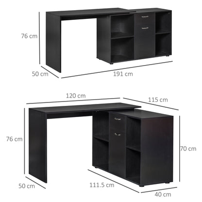 Homcom Modern L-Shaped Computer Desk