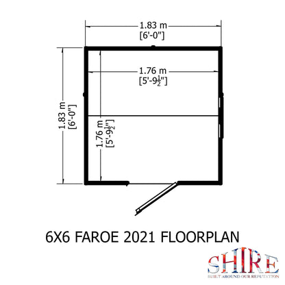 Shire Faroe 6' 3" x 6' Apex Shed - Premium Dip Treated Shiplap