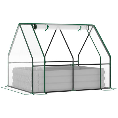 Steel Raised Garden Planter Box Kit with Greenhouse