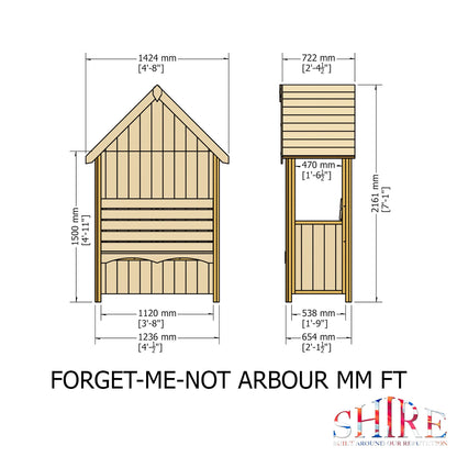 Shire Forget Me Not Arbour 4' x 2'