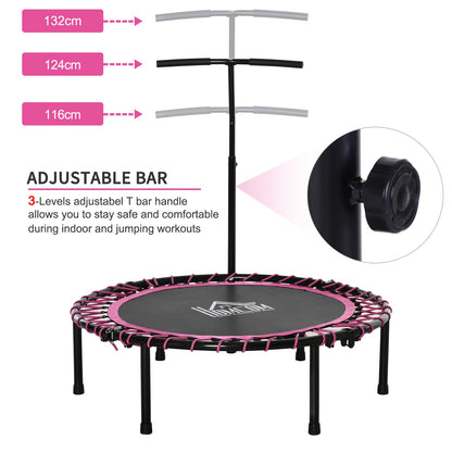 Trampoline Outdoor Bouncer Jumper 3-Level Adjustable Handle Adult Kid -Pink