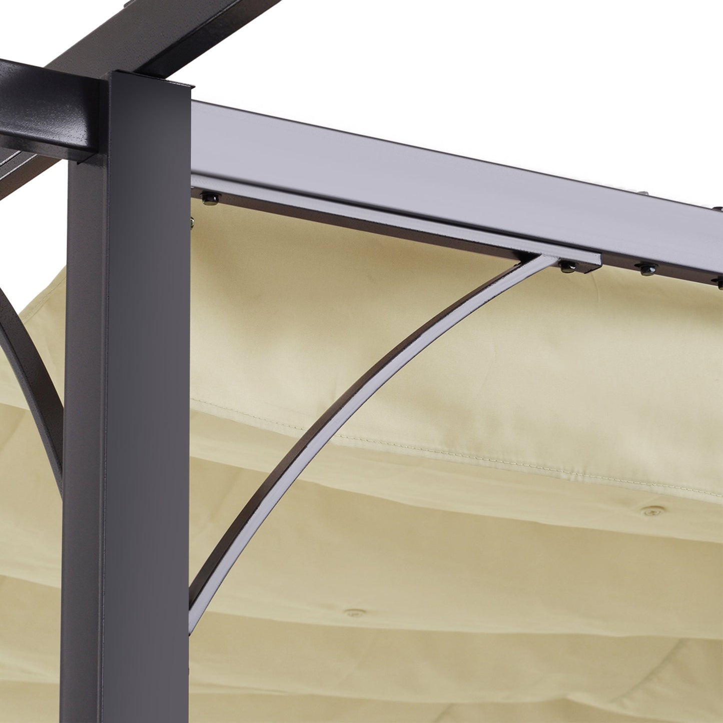 3 X 3M Metal Pergola With Retractable Roof