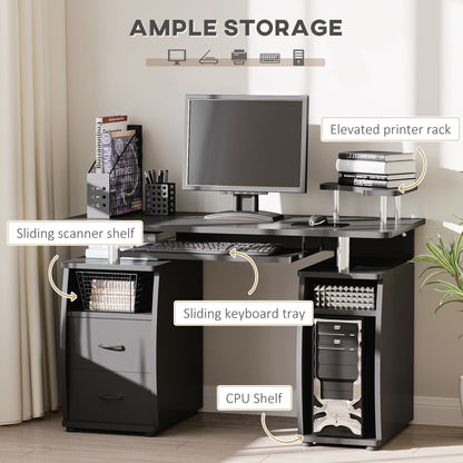 Computer Desk Office PC Table Workstation with Keyboard Tray