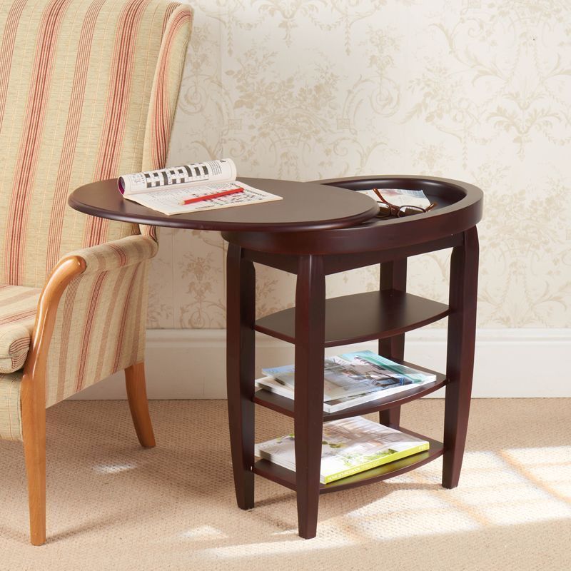 Swivel Top Table Mahogany