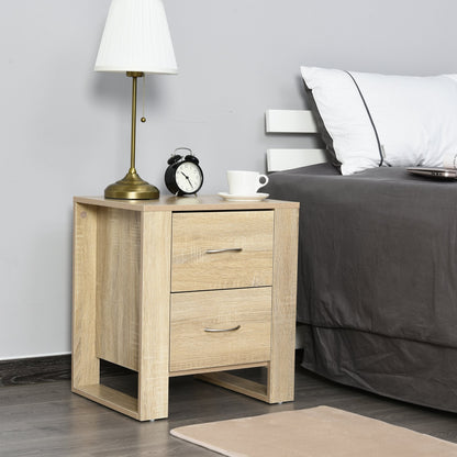 Bedside Table with 2 Drawers