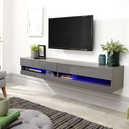 Galicia TV Unit Grey 2 Shelves