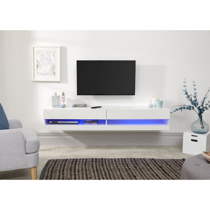 Galicia TV Unit White 2 Shelves