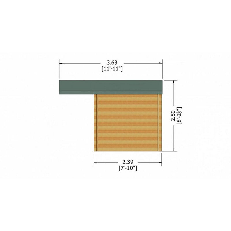 Shire Glenmore 9' 9" x 7' 10" Apex Log Cabin - Premium 28mm Cladding Tongue & Groove