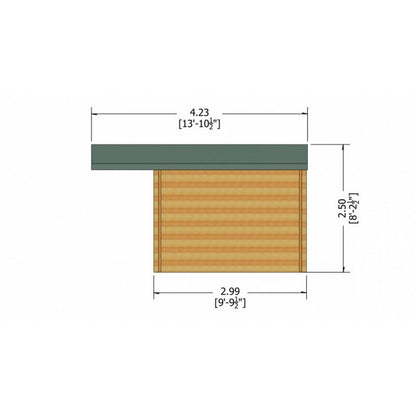 Shire Glenmore 9' 9" x 9' 9" Apex Log Cabin - Premium 28mm Cladding Tongue & Groove