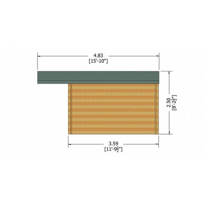 Shire Glenmore 9' 9" x 11' 9" Apex Log Cabin - Premium 34mm Cladding Tongue & Groove