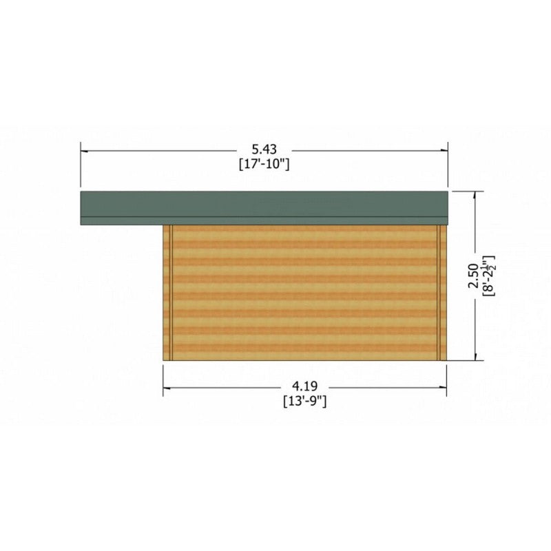 Shire Glenmore 9' 9" x 13' 8" Apex Log Cabin - Premium 28mm Cladding Tongue & Groove