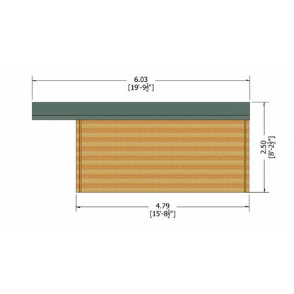 Shire Glenmore 11' 9" x 15' 8" Apex Log Cabin - Premium 28mm Cladding Tongue & Groove