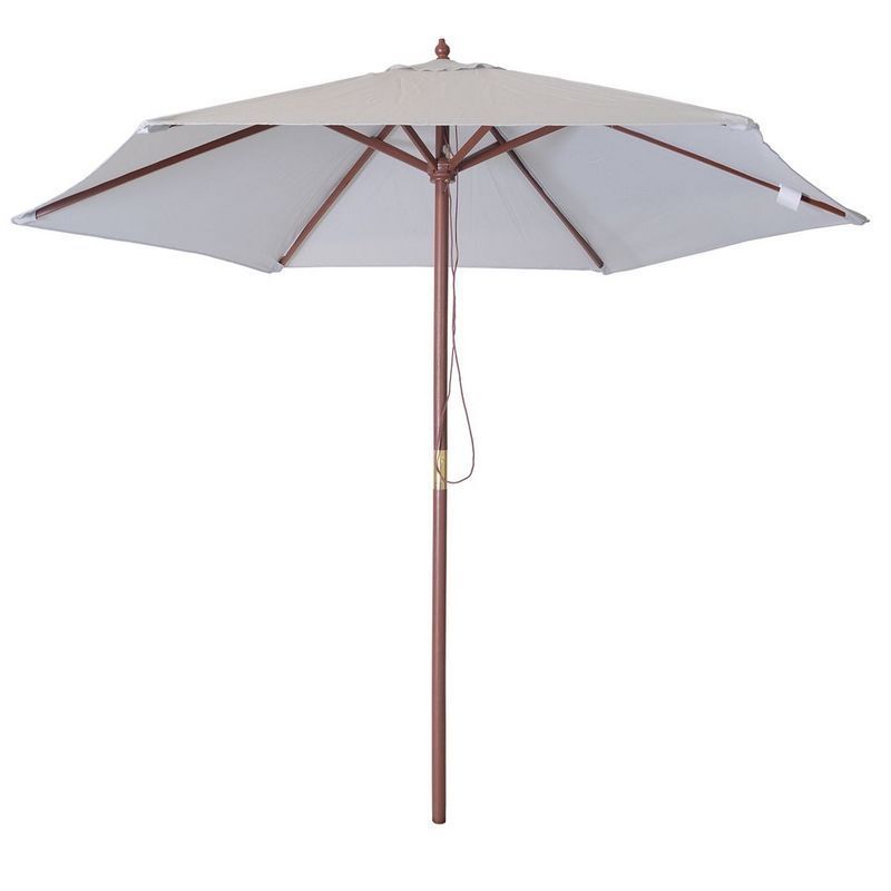 Essentials Garden Parasol by Wensum - 2.45 x 2.45M Grey