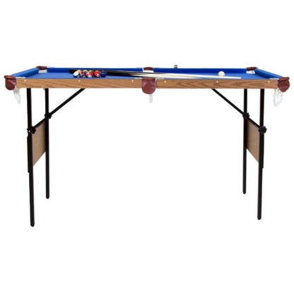 Wensum 4 Foot 6 Inch Blue Pool Games Table Including Balls & 2 Cues