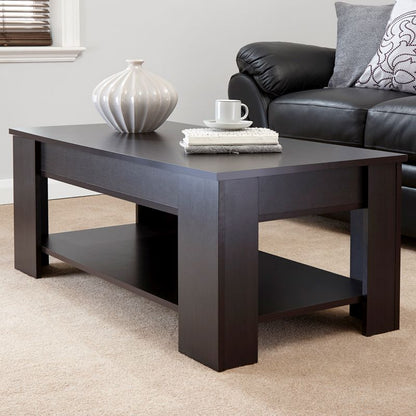 Harper Extending Coffee Table Brown 1 Shelf 105cm