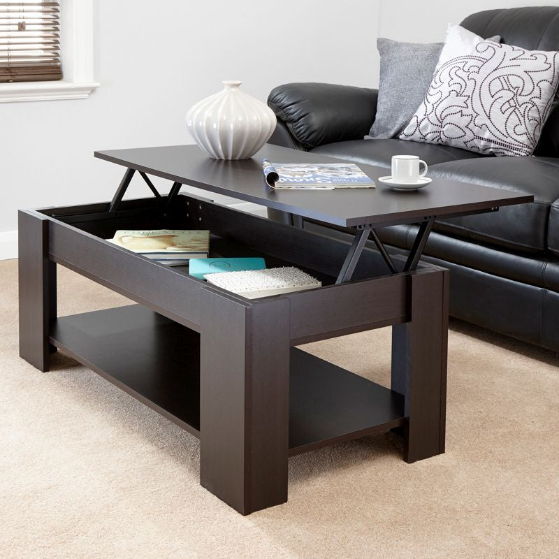 Harper Extending Coffee Table Brown 1 Shelf 105cm