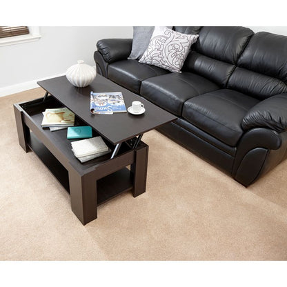 Harper Extending Coffee Table Brown 1 Shelf 105cm