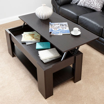 Harper Extending Coffee Table Brown 1 Shelf 105cm