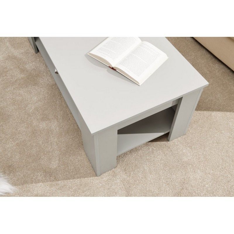 Ember Extending Coffee Table Grey 1 Shelf 105cm