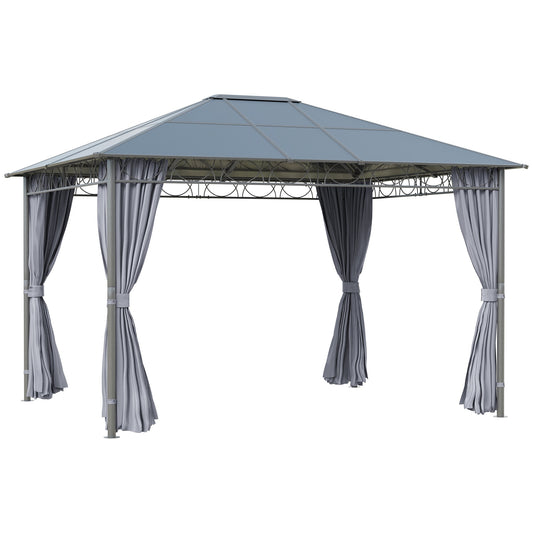 3 x 3.6m Hardtop Gazebo with UV Resistant Polycarbonate Roof