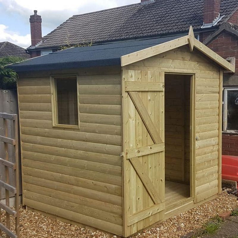 Deluxe 8’ x 6’ Apex Garden Shed by Churnet Valley Pressure Treated