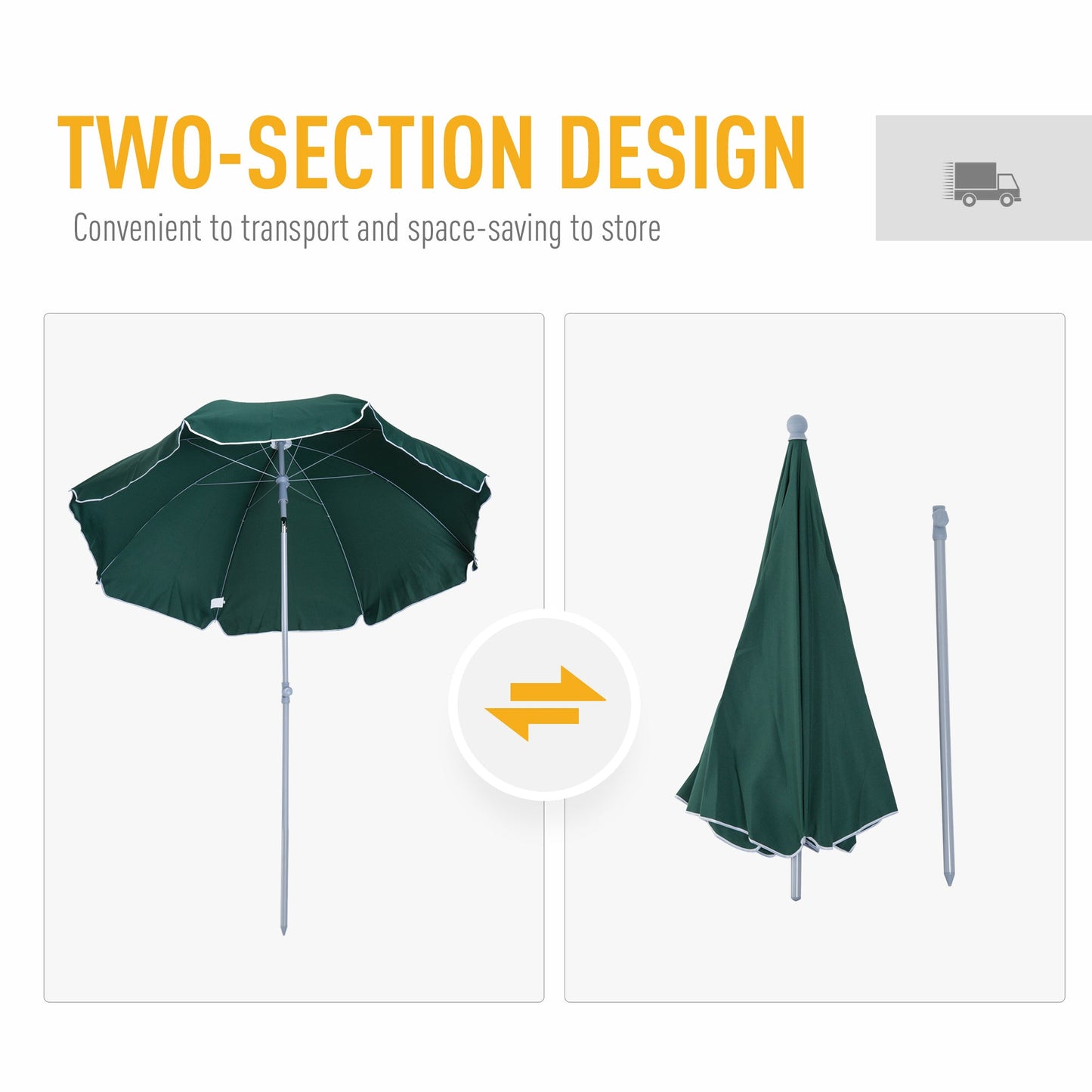 2.2m Beach Umbrella