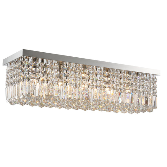 Modern Crystal Ceiling Light Square Chandelier for Home Office Hotel Silver