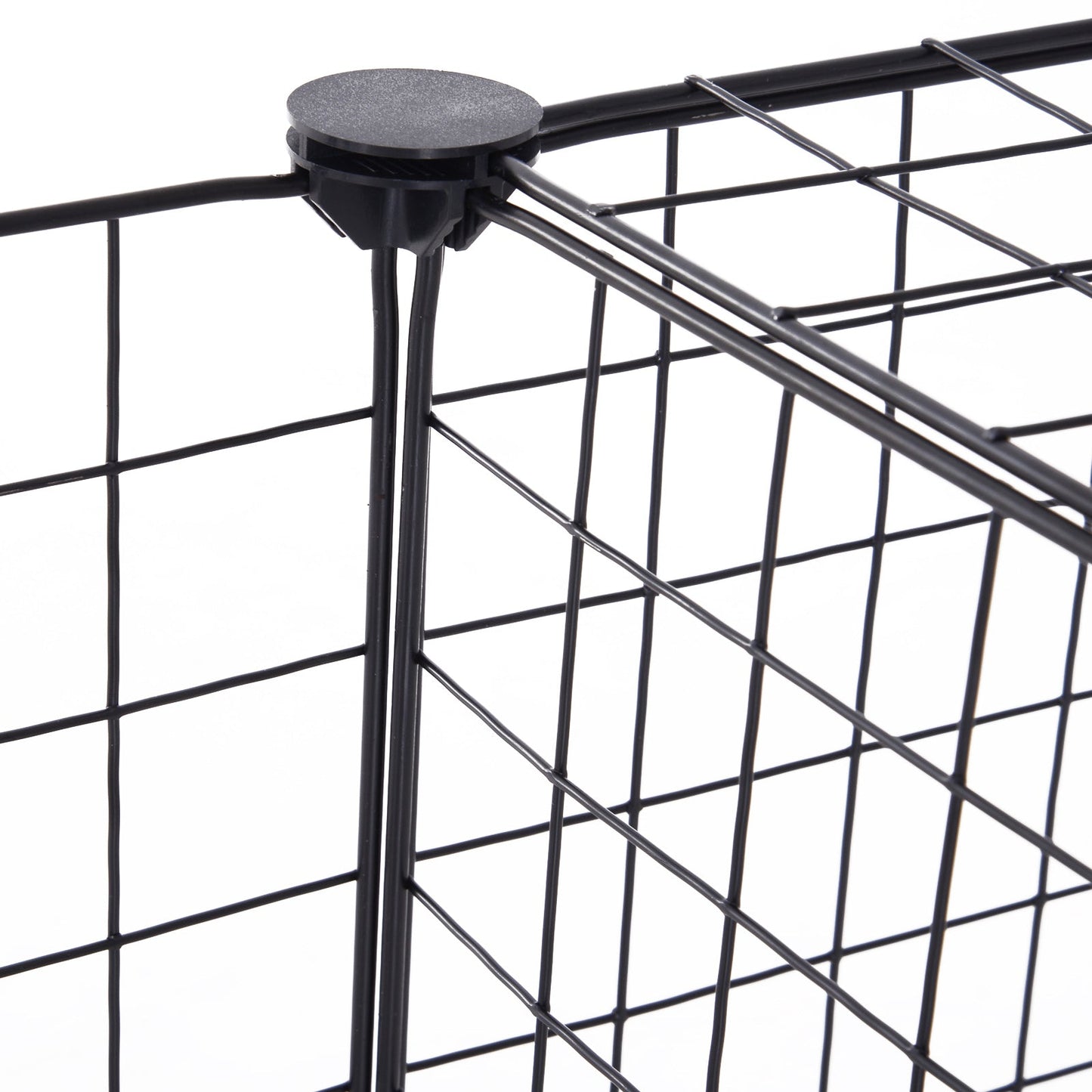 PawHut DIY Pet Playpen Metal Wire Fence 12 Panel Enclosure Indoor Outdoor Guinea Pig Rabbit Small Animals Cage Black