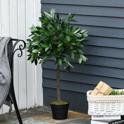 Set of 2 Artificial Bay Laurel Trees