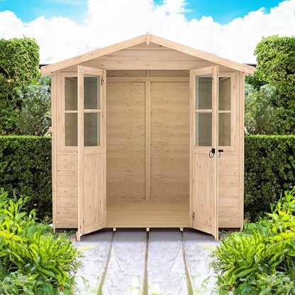 Shire Haddon 6' 8" x 6' 3" Apex Summerhouse - Premium Dip Treated Shiplap