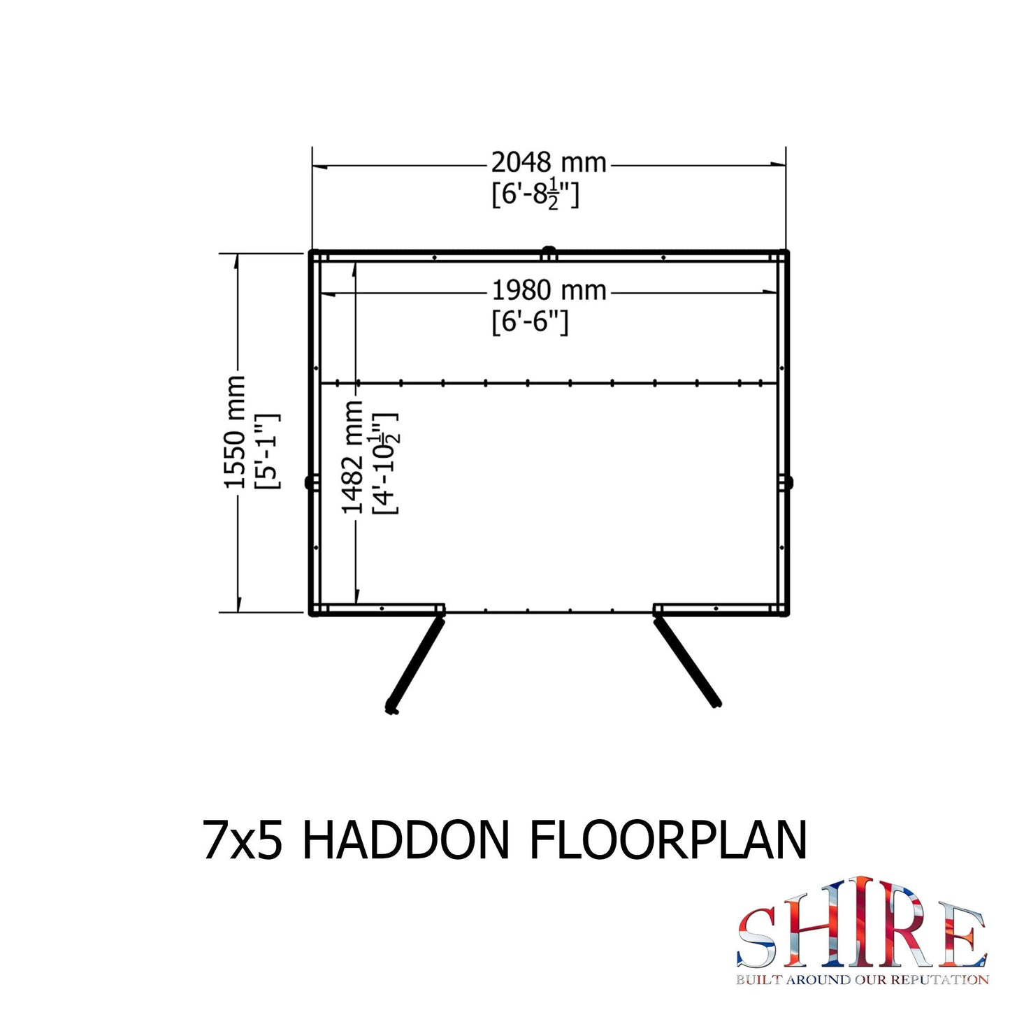 Shire Haddon 6' 8" x 6' 3" Apex Summerhouse - Premium Dip Treated Shiplap