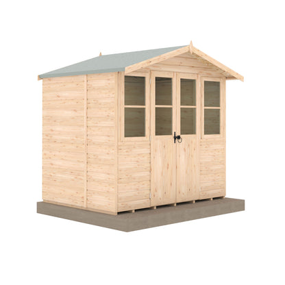 Shire Haddon 6' 8" x 6' 3" Apex Summerhouse - Premium Dip Treated Shiplap