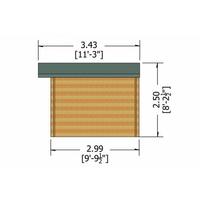 Shire Hale 10' x 12' Apex Log Cabin - Classic 28mm Cladding Tongue & Groove