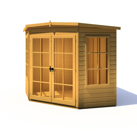 Shire Hampton 6' 8" x 6' 8" Flat Summerhouse - Premium Dip Treated Shiplap