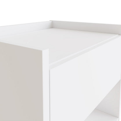 2 Harmony Bedside Tables White 1 Shelf 1 Drawer