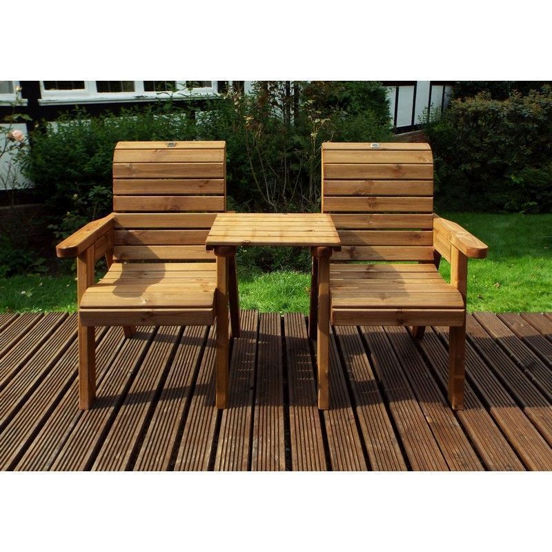 Scandinavian Redwood Garden Tete a Tete by Charles Taylor - 2 Seats