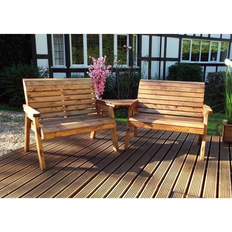 Scandinavian Redwood Garden Tete a Tete by Charles Taylor - 4 Seats