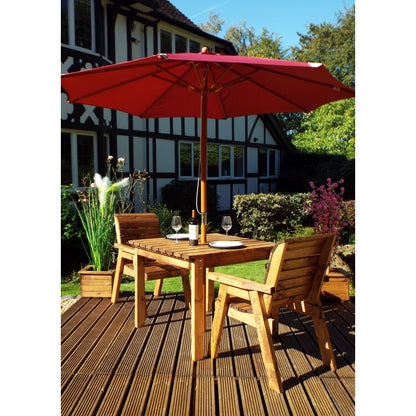 Charles Taylor 2 Seat Scandinavian Redwood Dining Set Garden Furniture