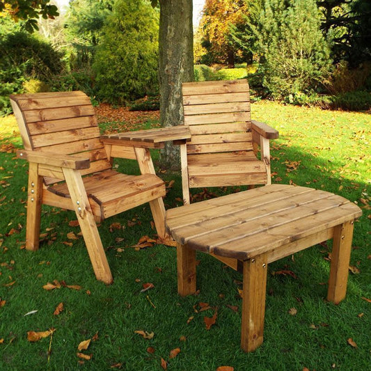 Scandinavian Redwood Garden Tete a Tete by Charles Taylor - 2 Seats