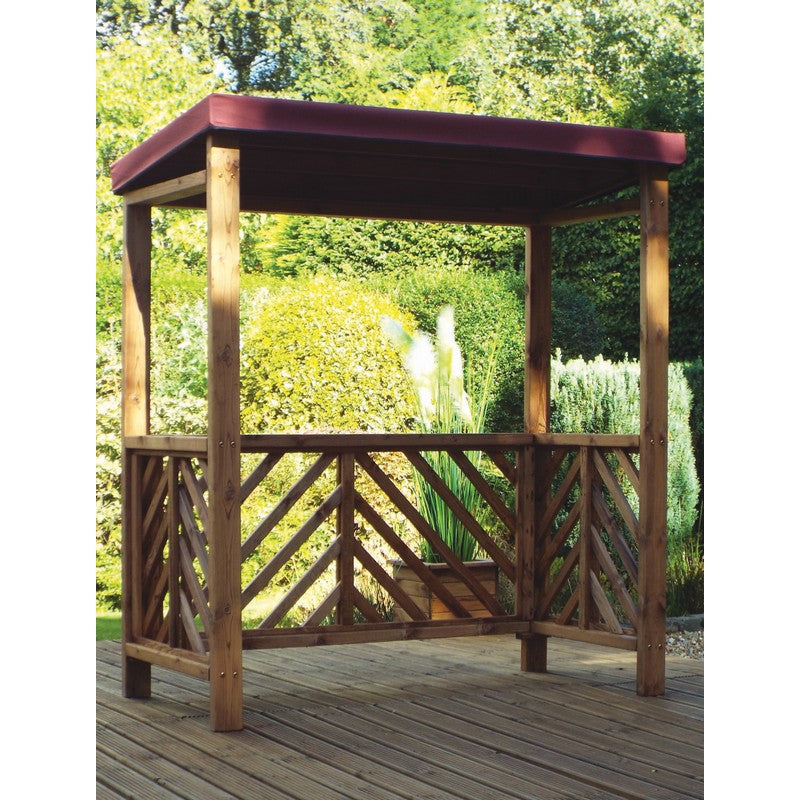 Scandinavian Redwood Garden BBQ Shelter by Charles Taylor Burgundy