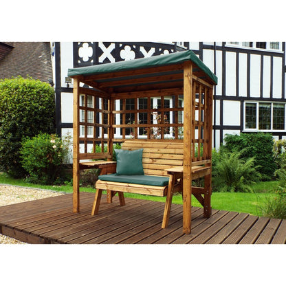 Wentworth Garden Arbour by Charles Taylor - 2 Seats Green Cushions