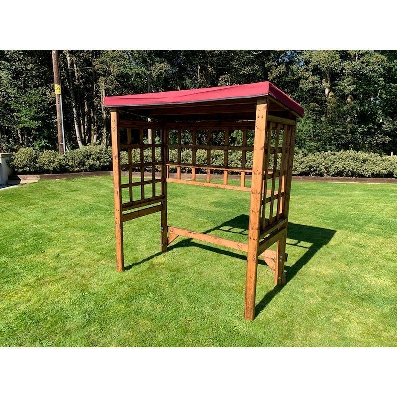 Scandinavian Redwood Garden BBQ Shelter by Charles Taylor Burgundy