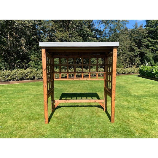 Scandinavian Redwood Garden BBQ Shelter by Charles Taylor Grey