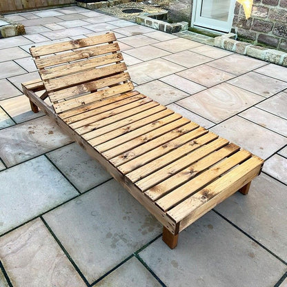 Scandinavian Redwood Garden Day Bed Sun Lounger by Charles Taylor