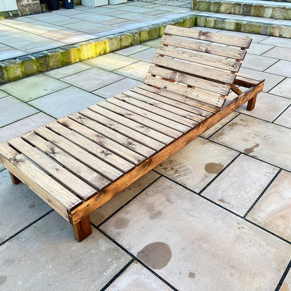 Scandinavian Redwood Garden Day Bed Sun Lounger by Charles Taylor