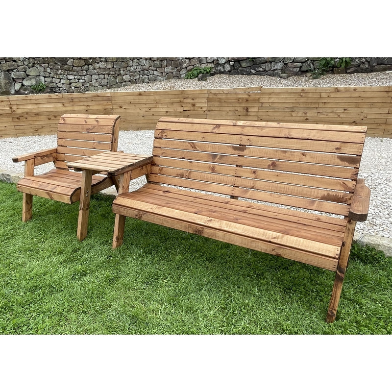 Garden Tete a Tete by Charles Taylor - 1 Bench 1 Grand Chair Square Tray