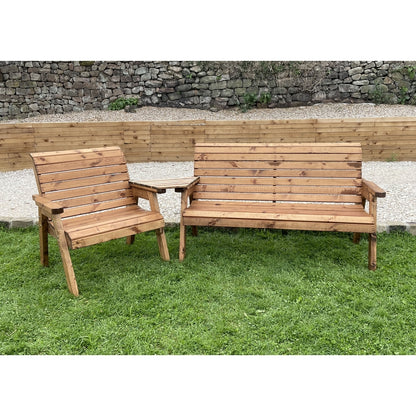 Garden Tete a Tete by Charles Taylor - 1 Bench 1 Grand Chair Angled Tray